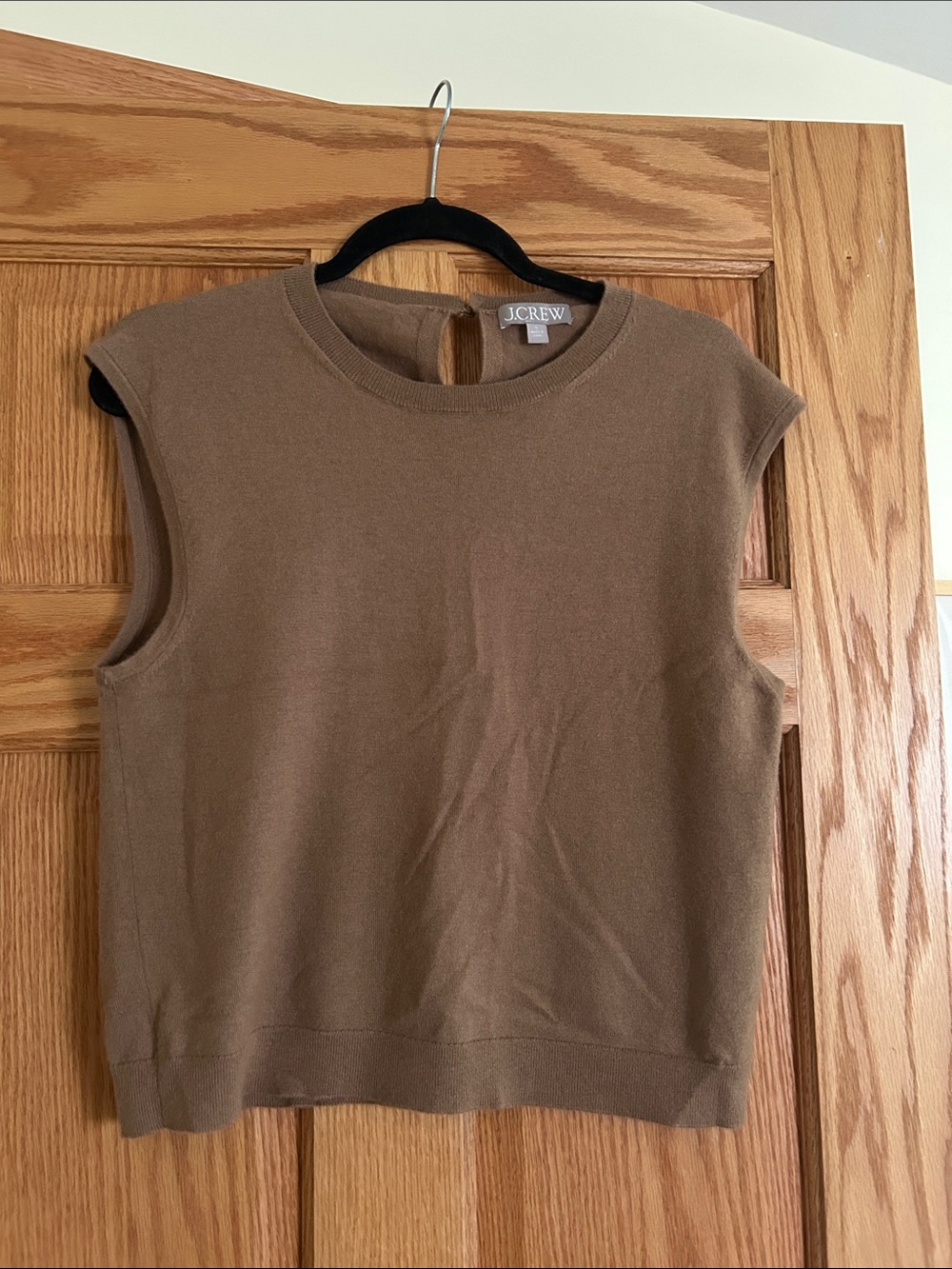 J. Crew Brown Cashmere Sleeveless Crewneck Knit Tank